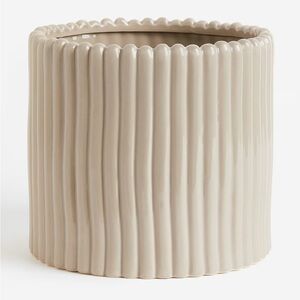H&M Large Stoneware Plant Pot Beige
